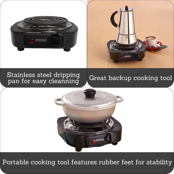 IMUSA Single Electric Burner, Black - Image 2