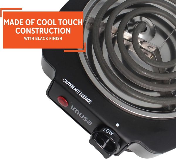 IMUSA Single Electric Burner, Black - Image 3