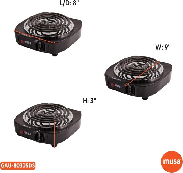 IMUSA Single Electric Burner, Black - Image 8